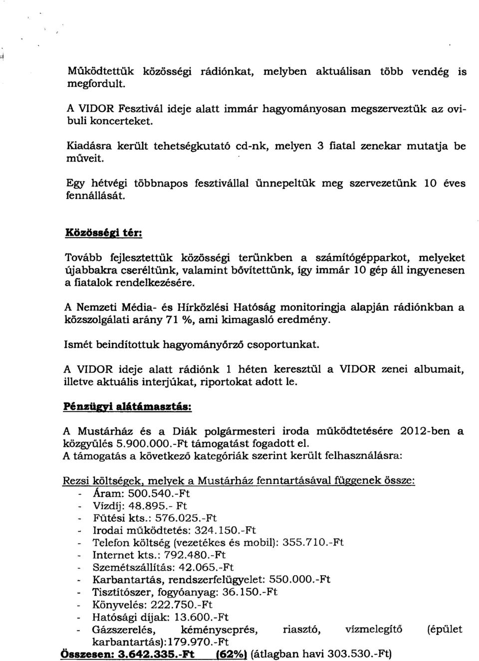 Közösségi tér: Tovább fejlesztettük közösségi terünkben a számítógépparkot, melyeket újabbakra cseréltünk, valamint bővítettünk, így immár 10 gép áll ingyenesen a fiatalok rendelkezésére.