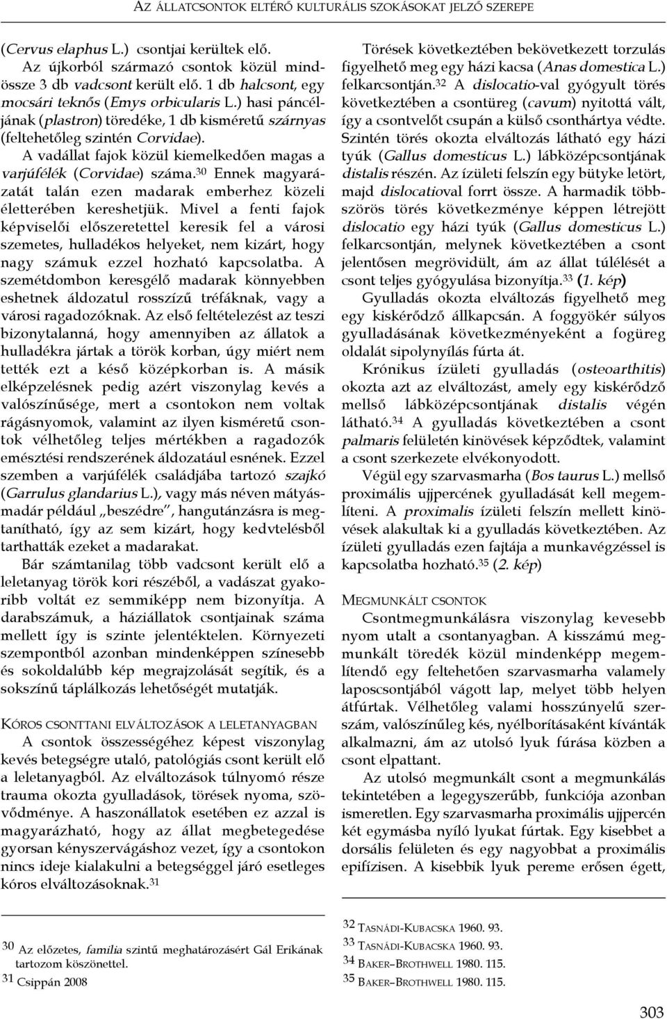 A vadállat fajok közül kiemelkedően magas a varjúfélék (Corvidae) száma. 30 Ennek magyarázatát talán ezen madarak emberhez közeli életterében kereshetjük.