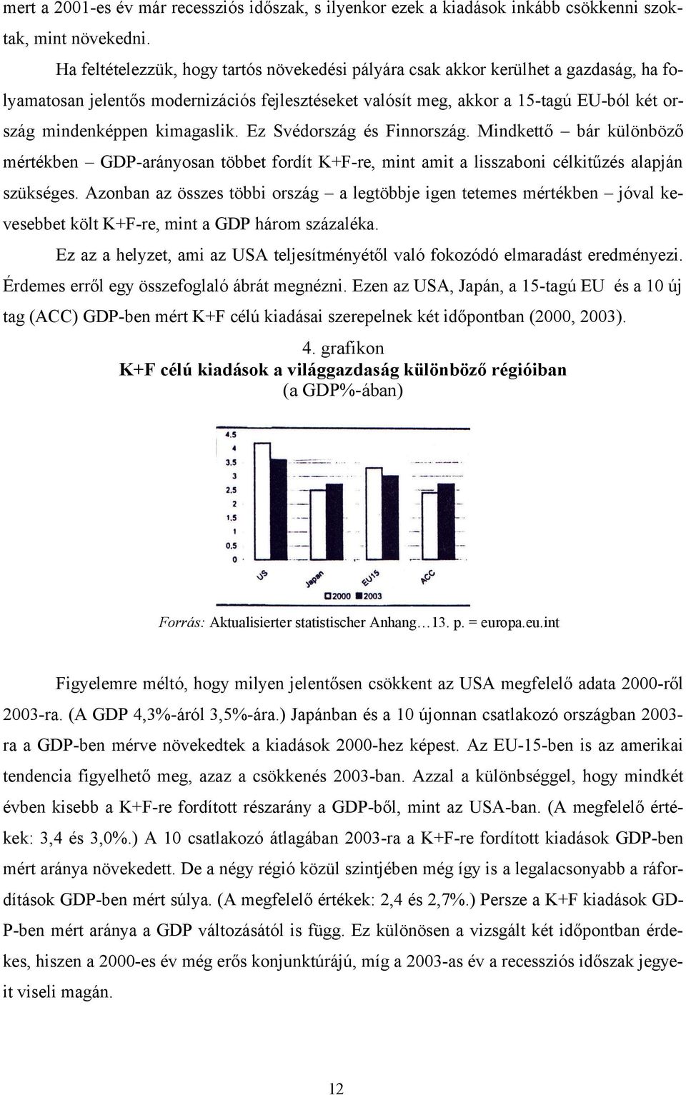 kimagaslik. Ez Svédország és Finnország. Mindkettő bár különböző mértékben GDP-arányosan többet fordít K+F-re, mint amit a lisszaboni célkitűzés alapján szükséges.