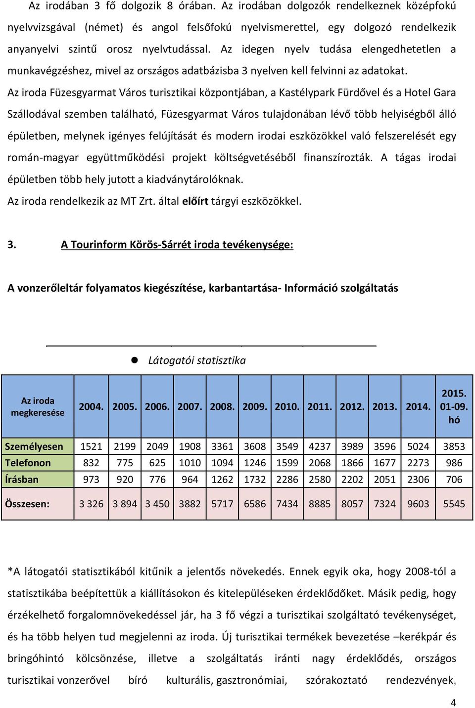 Az idegen nyelv tudása elengedhetetlen a munkavégzéshez, mivel az országos adatbázisba 3 nyelven kell felvinni az adatokat.