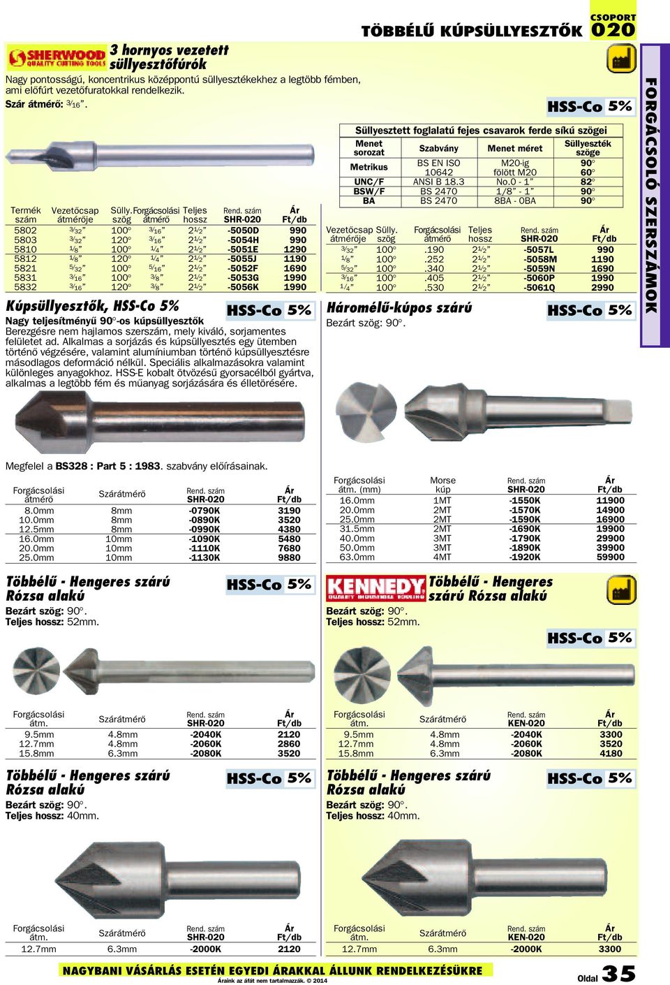 Forgácsolási szög átmérő SHR-020 5802 3/ 32 100 3/ 16 2 1/ 2-5050D 990 5803 3/ 32 120 3/ 16 2 1/ 2-5054H 990 5810 1/ 8 100 1/ 4 2 1/ 2-5051E 1290 5812 1/ 8 120 1/ 4 2 1/ 2-5055J 1190 5821 5/ 32 100