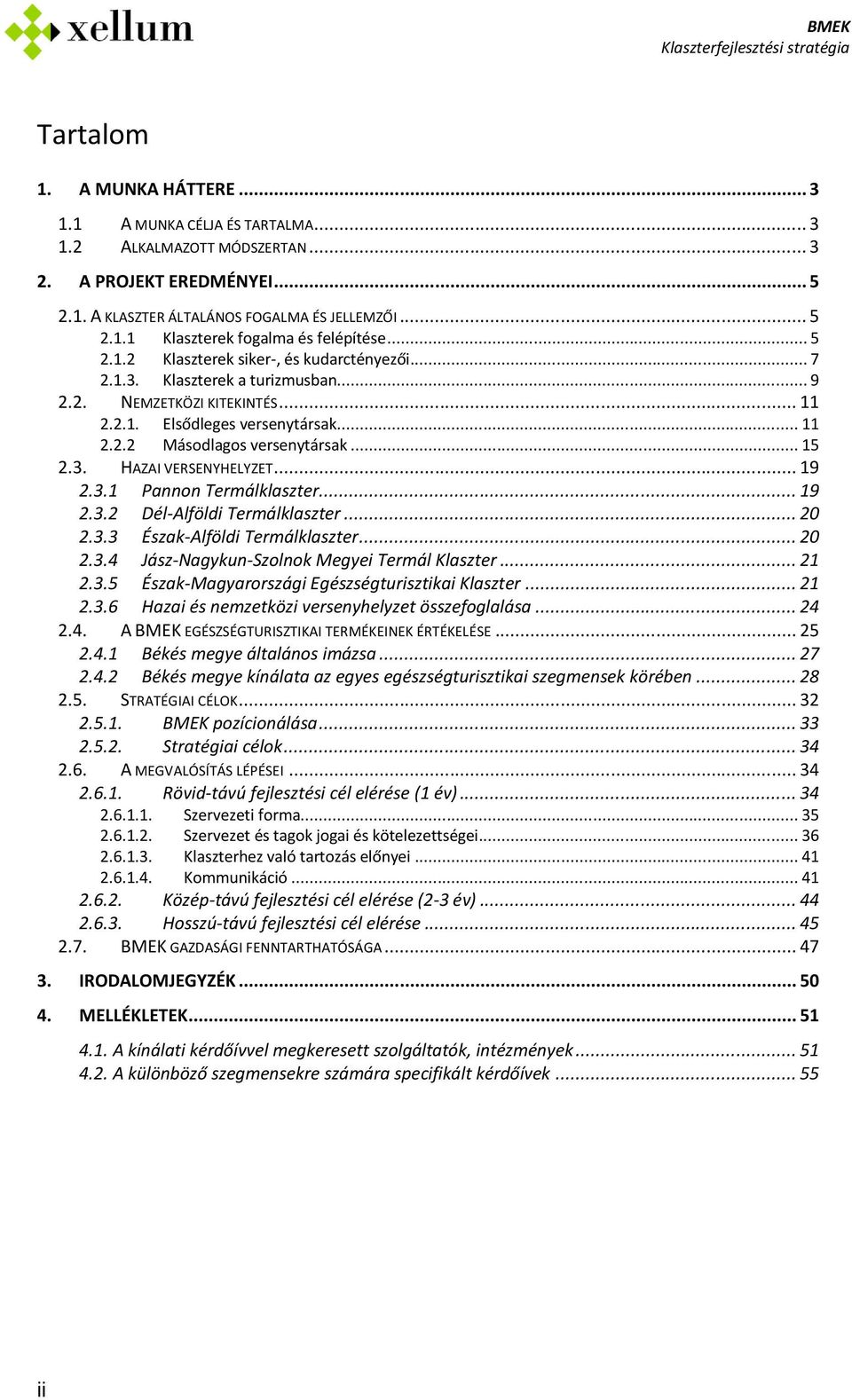 3. HAZAI VERSENYHELYZET... 19 2.3.1 Pannon Termálklaszter... 19 2.3.2 Dél-Alföldi Termálklaszter... 20 2.3.3 Észak-Alföldi Termálklaszter... 20 2.3.4 Jász-Nagykun-Szolnok Megyei Termál Klaszter... 21 2.