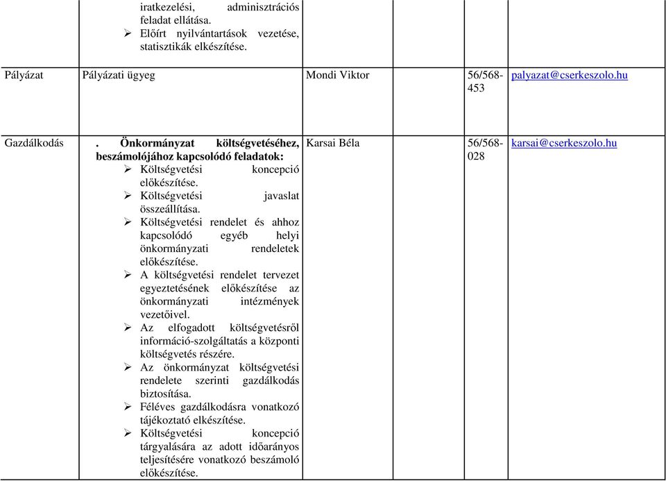 Költségvetési rendelet és ahhoz kapcsolódó egyéb helyi önkormányzati rendeletek előkészítése. A költségvetési rendelet tervezet egyeztetésének előkészítése az önkormányzati intézmények vezetőivel.