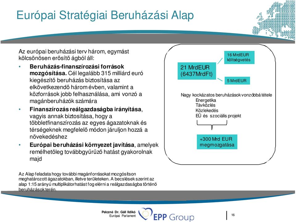 reálgazdaságba irányítása, vagyis annak biztosítása, hogy a többletfinanszírozás az egyes ágazatoknak és térségeknek megfelelő módon járuljon hozzá a növekedéshez Európai beruházási környezet