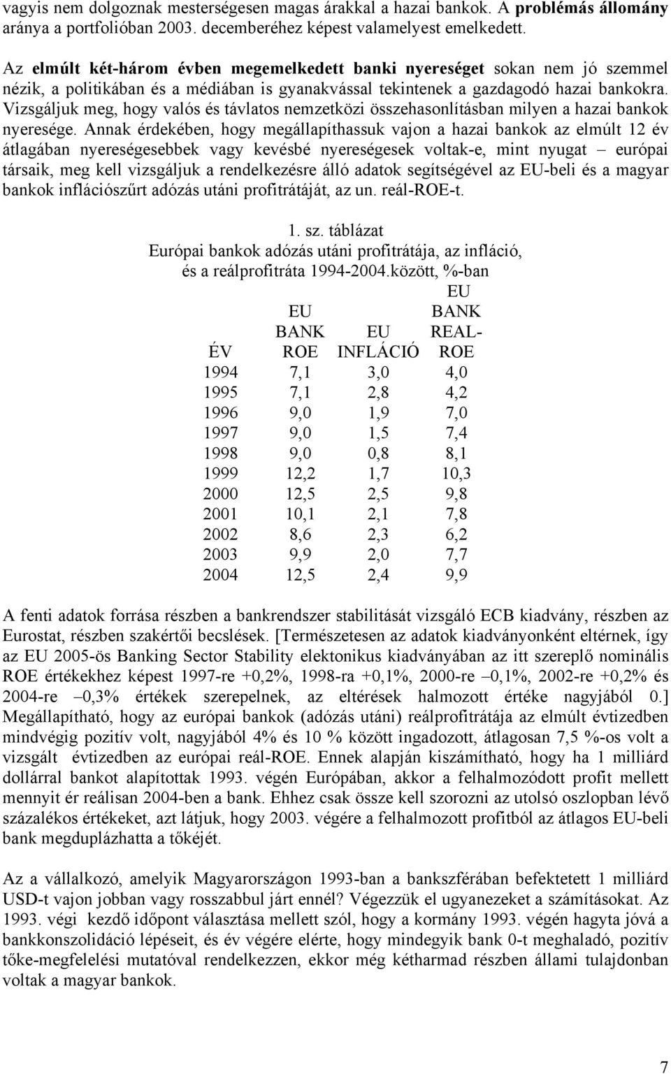 Vizsgáljuk meg, hogy valós és távlatos nemzetközi összehasonlításban milyen a hazai bankok nyeresége.