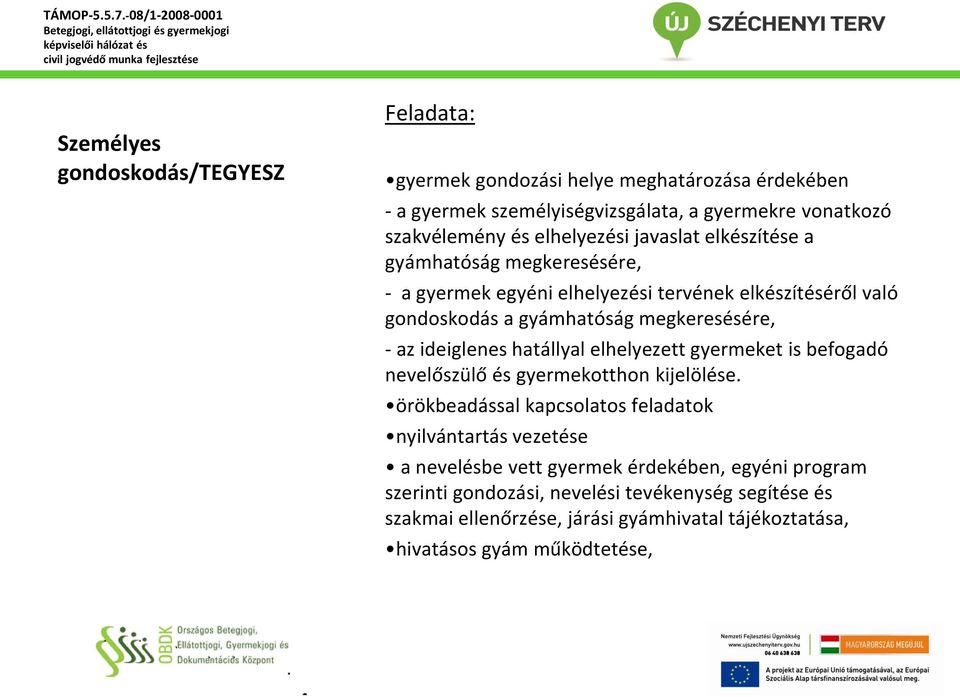 ideiglenes hatállyal elhelyezett gyermeket is befogadó nevelőszülő és gyermekotthon kijelölése.