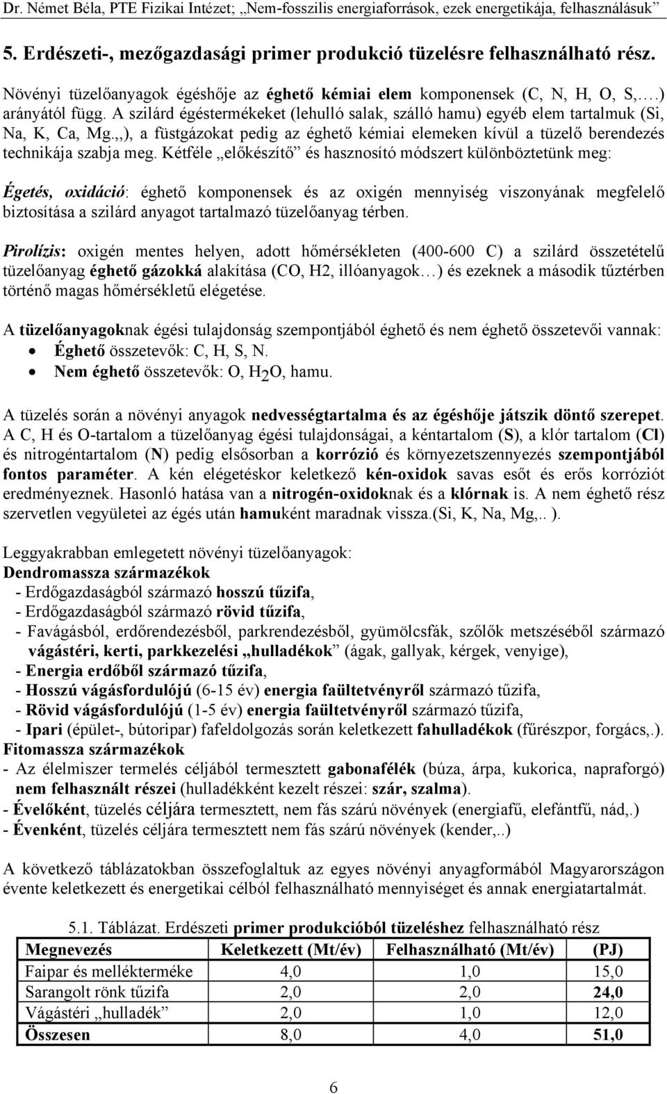 Kétféle előkészítő és hasznosító módszert különböztetünk meg: Égetés, oxidáció: éghető komponensek és az oxigén mennyiség viszonyának megfelelő biztosítása a szilárd anyagot tartalmazó tüzelőanyag