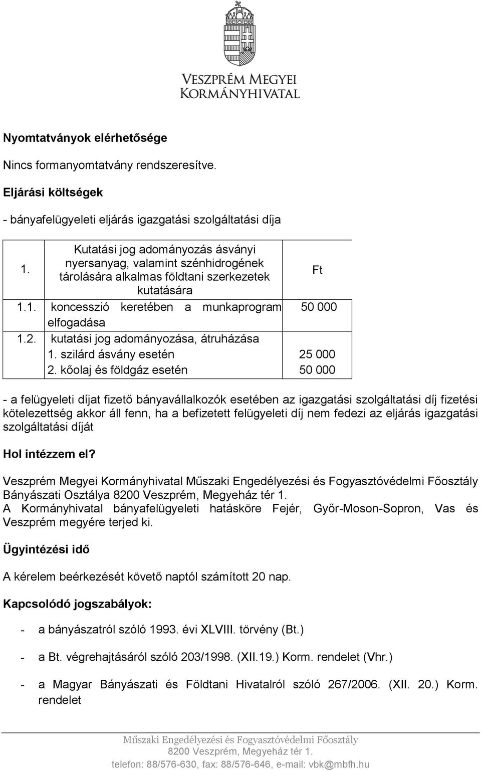 szilárd ásvány esetén 2.