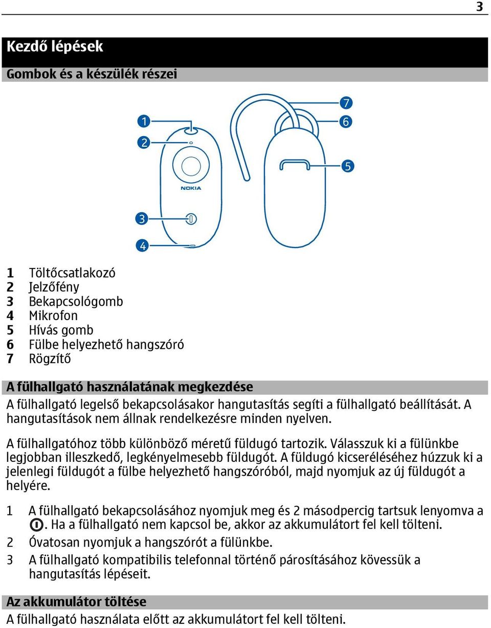 A fülhallgatóhoz több különböző méretű füldugó tartozik. Válasszuk ki a fülünkbe legjobban illeszkedő, legkényelmesebb füldugót.