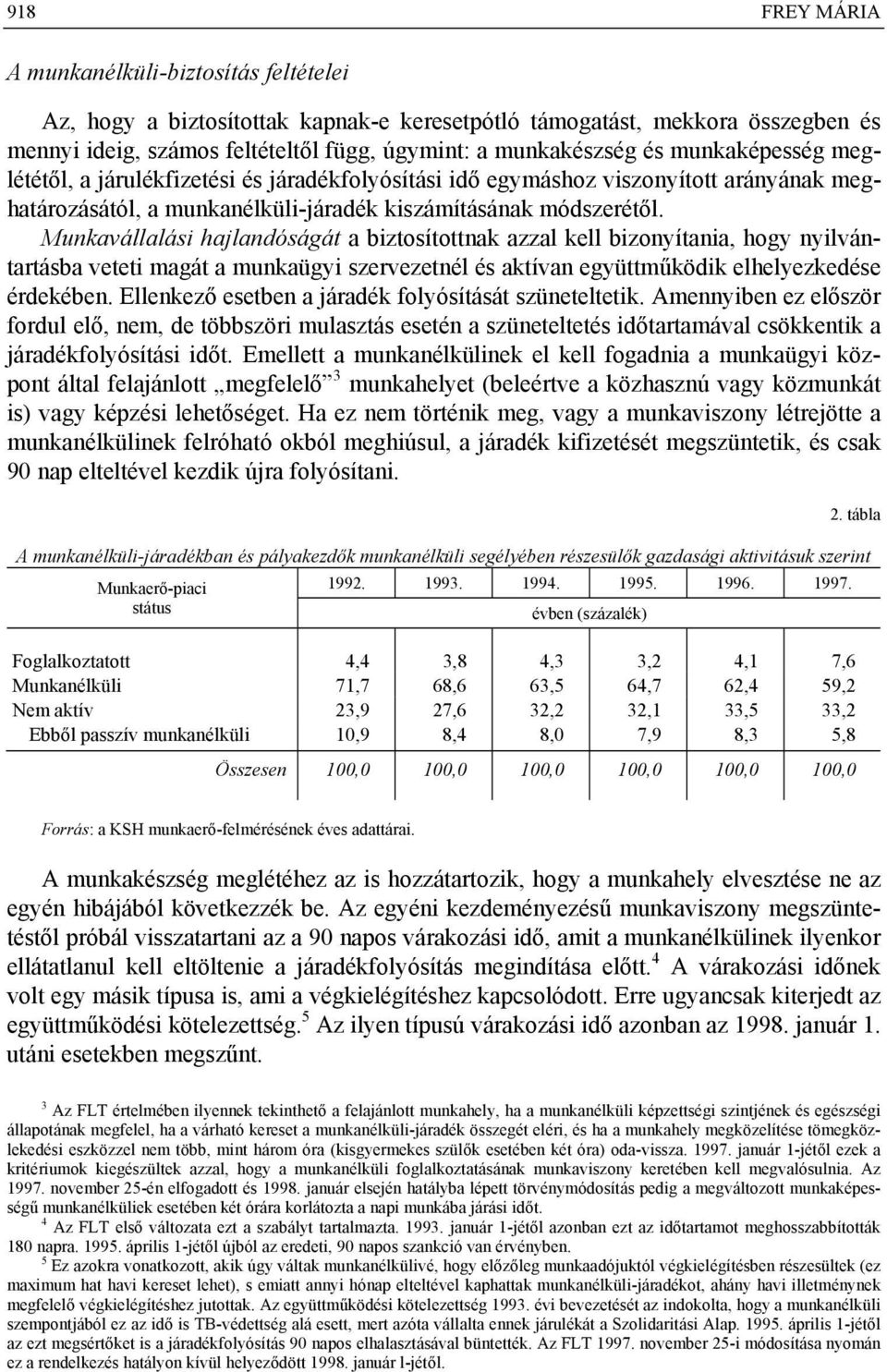 Munkavállalási hajlandóságát a biztosítottnak azzal kell bizonyítania, hogy nyilvántartásba veteti magát a munkaügyi szervezetnél és aktívan együttműködik elhelyezkedése érdekében.