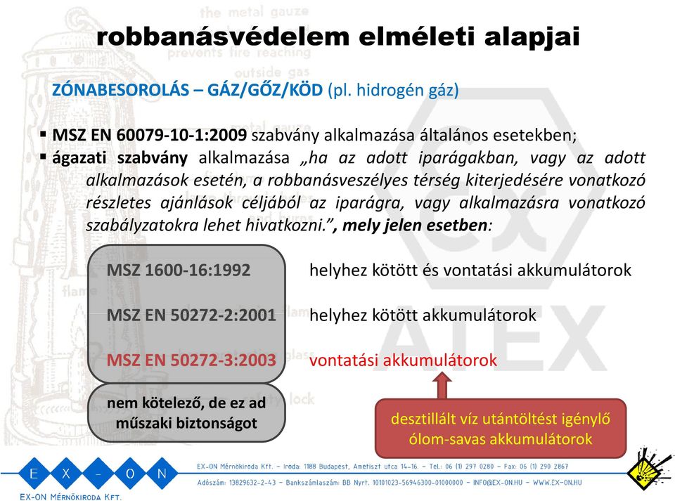 esetén, a robbanásveszélyes térség kiterjedésére vonatkozó részletes ajánlások céljából az iparágra, vagy alkalmazásra vonatkozó szabályzatokra lehet hivatkozni.