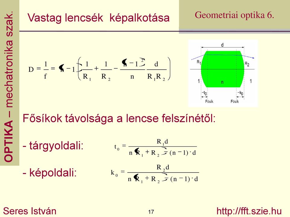 távolsága a lecse elszíétől: -