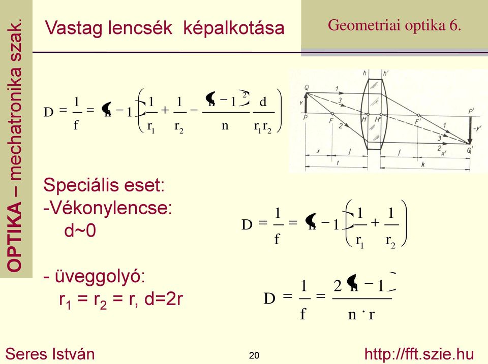 eset: -Vékolecse: ~ - üveggoló: r = r