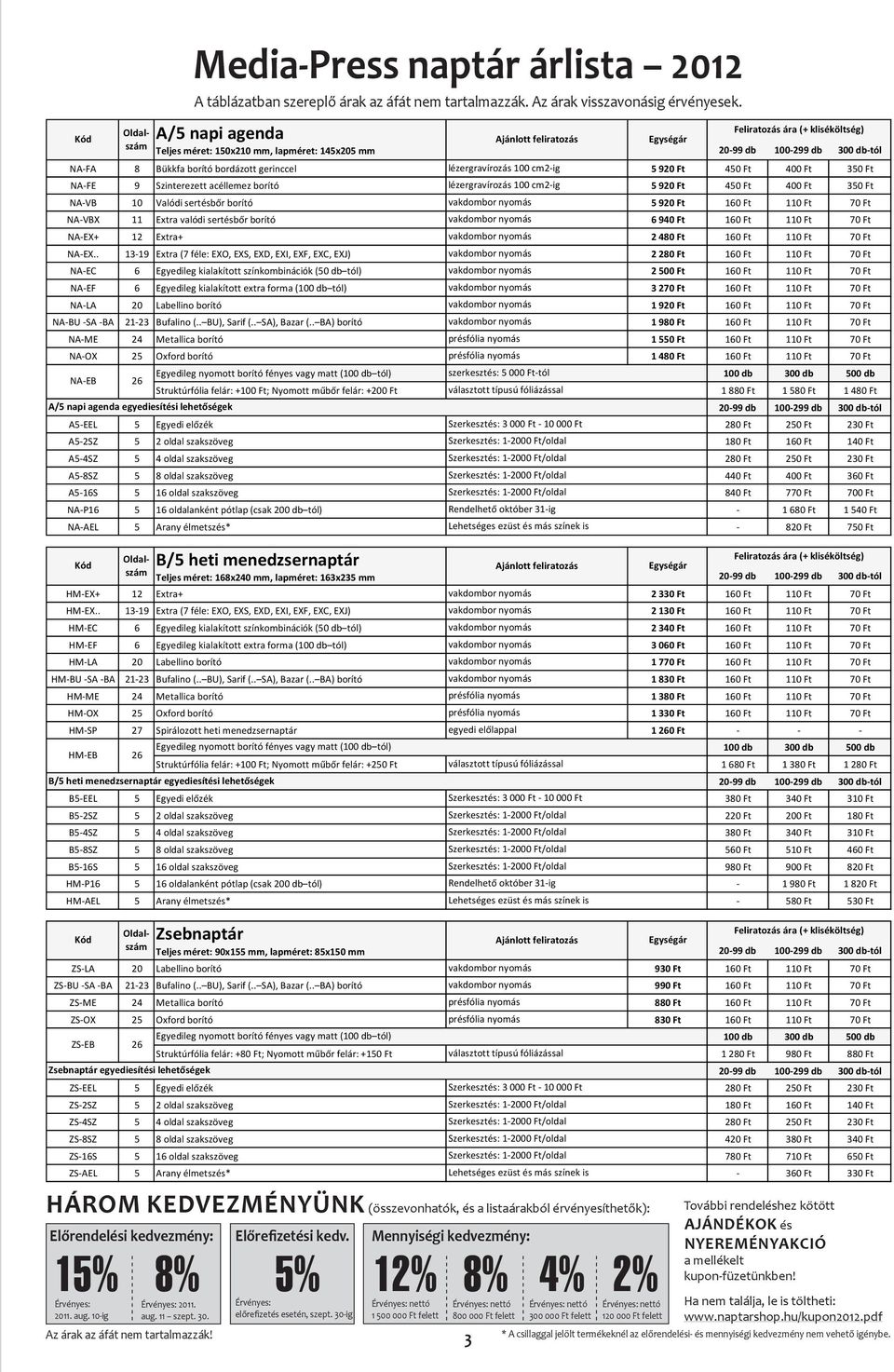 vakdombor nyomás 5 920 160 110 70 NAVBX 11 Extra valódi sertésbőr borító vakdombor nyomás 6 940 160 110 70 NAEX+ 12 Extra+ vakdombor nyomás 2 480 160 110 70 NAEX.