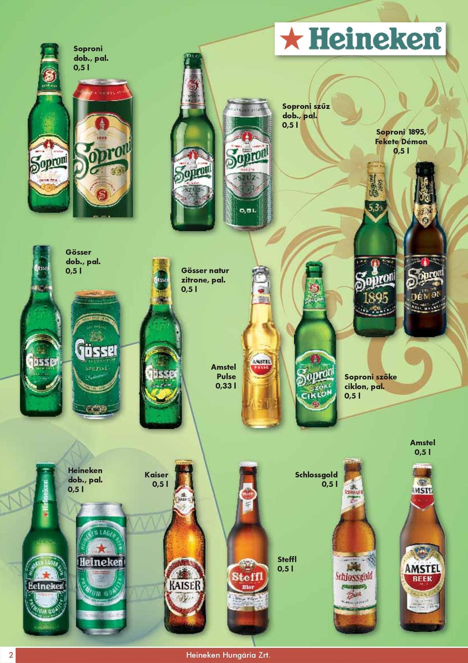 Amstel Pulse 0,33 l Soproni szőke ciklon, pal.