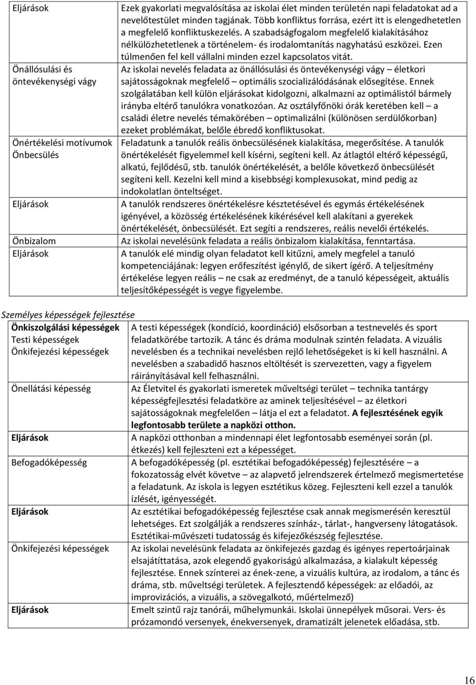 A szabadságfogalom megfelelő kialakításához nélkülözhetetlenek a történelem- és irodalomtanítás nagyhatású eszközei. Ezen túlmenően fel kell vállalni minden ezzel kapcsolatos vitát.