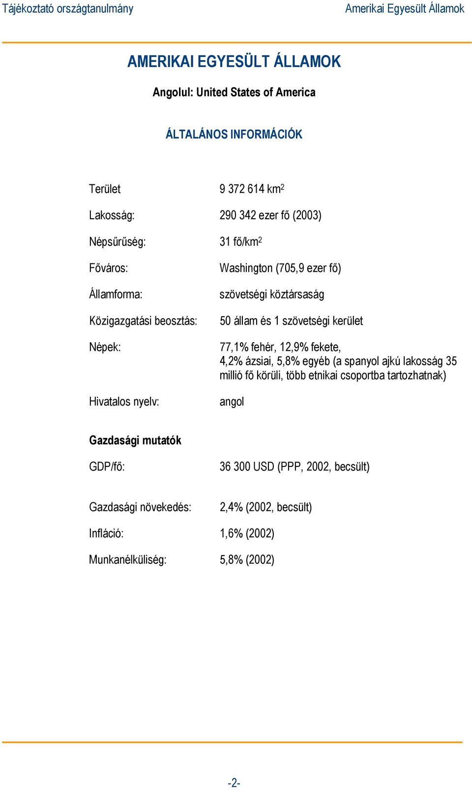 szövetségi kerület 77,1% fehér, 12,9% fekete, 4,2% ázsiai, 5,8% egyéb (a spanyol ajkú lakosság 35 millió fő körüli, több etnikai csoportba