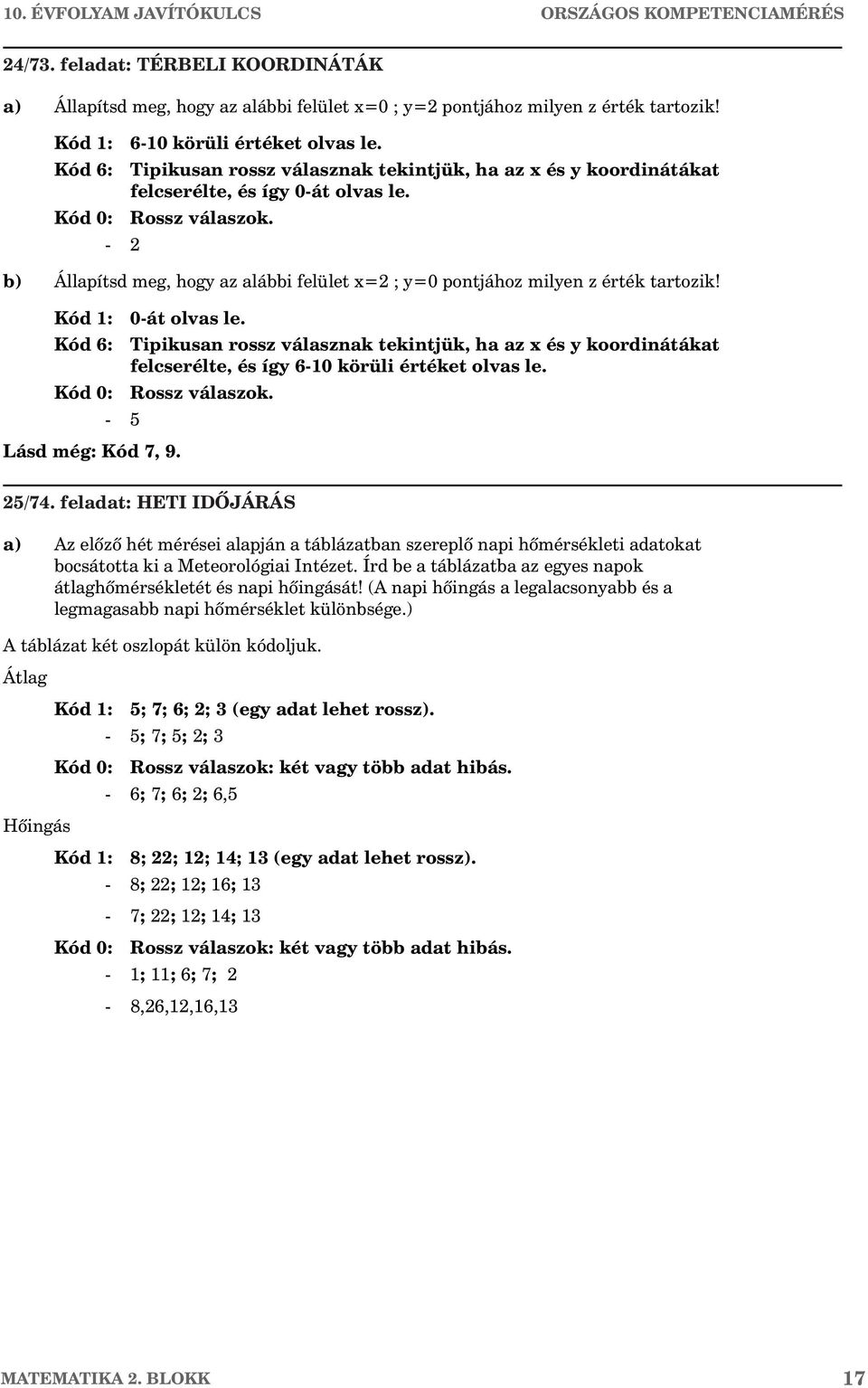 - 2 b) Állapítsd meg, hogy az alábbi felület x=2 ; y=0 pontjához milyen z érték tartozik! Kód 1: 0-át olvas le.