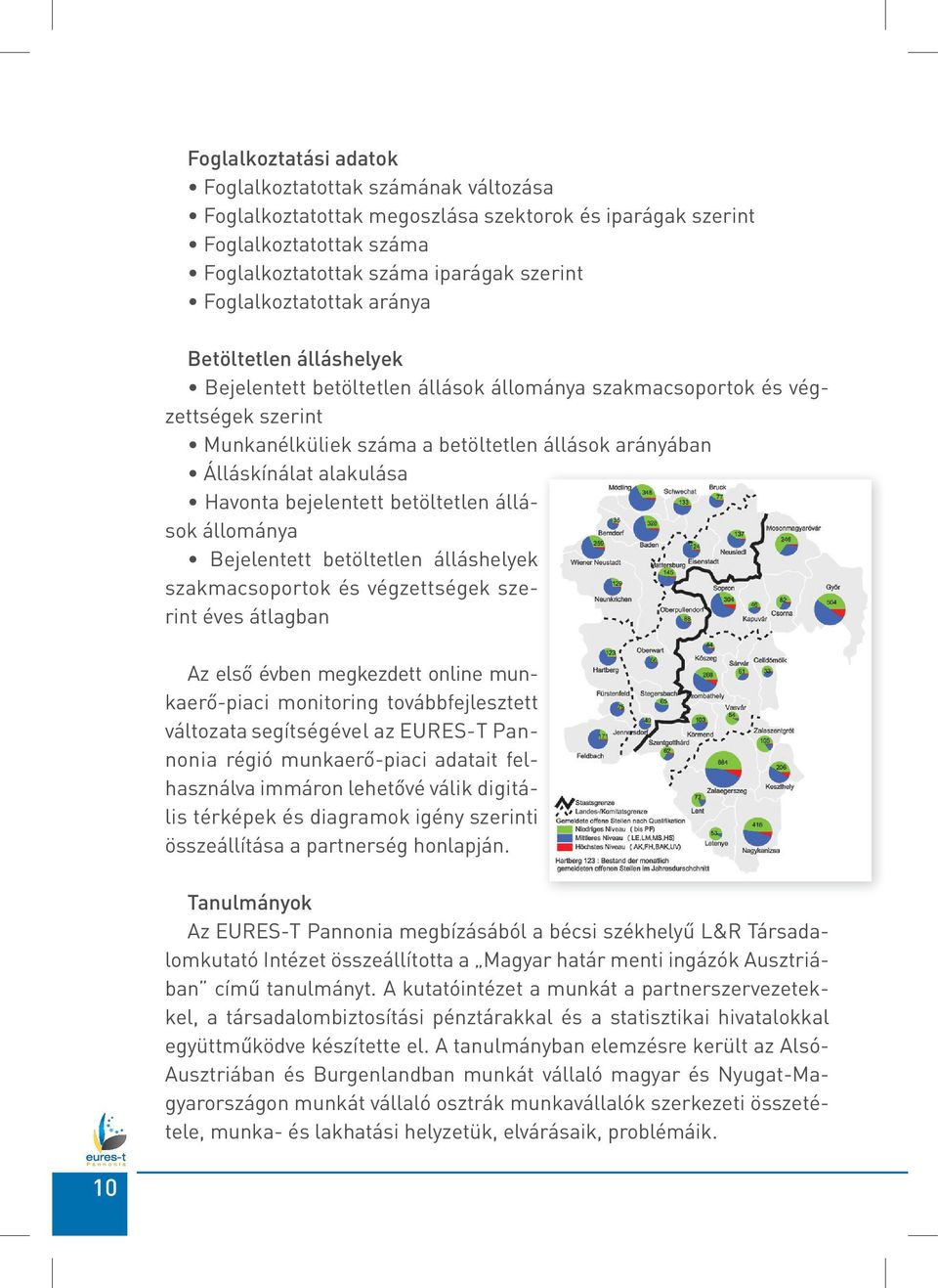 alakulása Havonta bejelentett betöltetlen állások állománya Bejelentett betöltetlen álláshelyek szakmacsoportok és végzettségek szerint éves átlagban Az első évben megkezdett online munkaerő-piaci