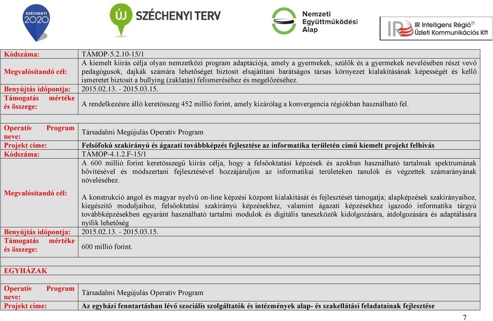 barátságos társas környezet kialakításának képességét és kellő ismeretet biztosít a bullying (zaklatás) felismeréséhez és megelőzéséhez. 2015.