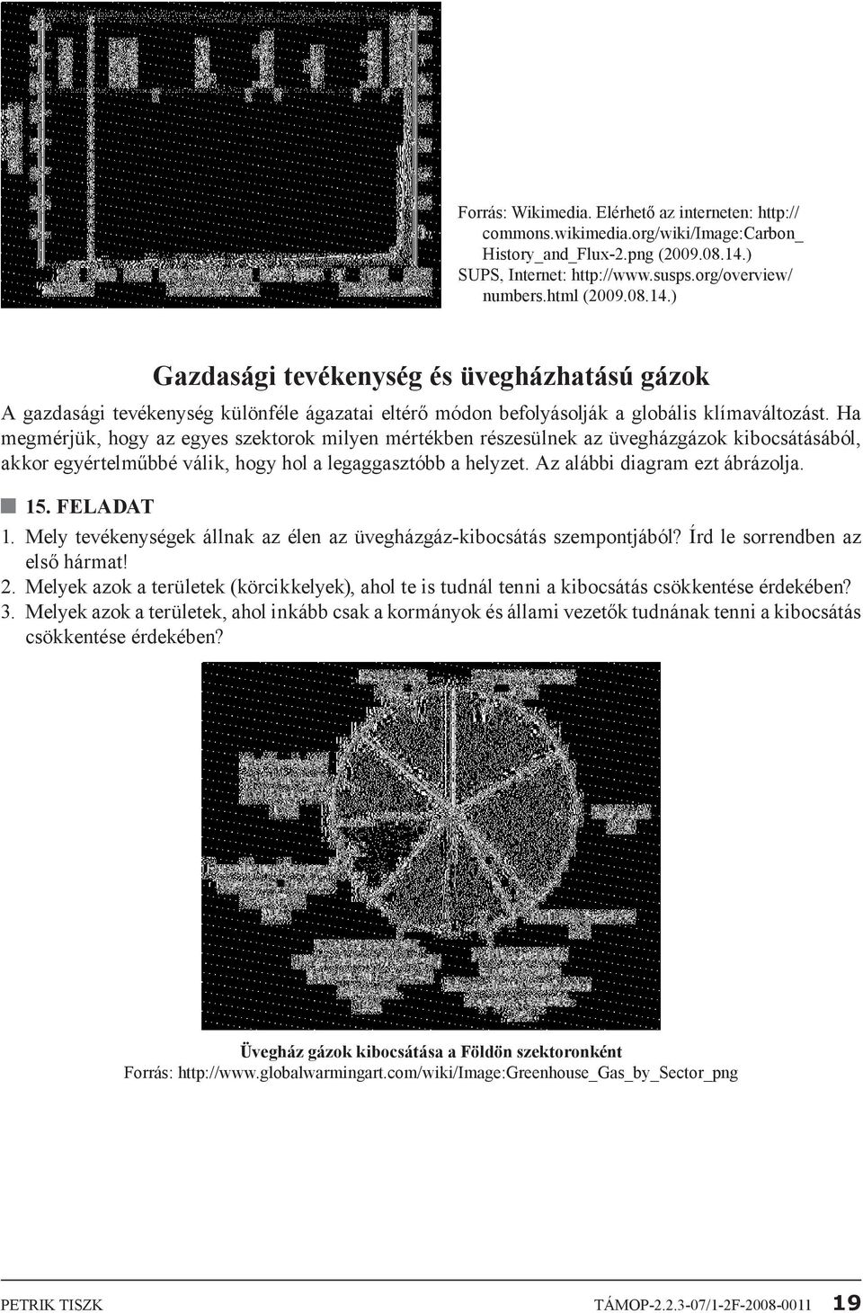 ) Gazdasági tevékenység és üvegházhatású gázok A gazdasági tevékenység különféle ágazatai eltérő módon befolyásolják a globális klímaváltozást.