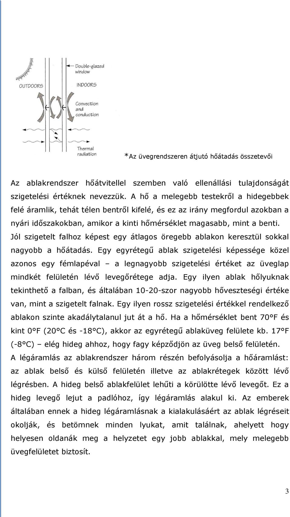 Jól szigetelt falhoz képest egy átlagos öregebb ablakon keresztül sokkal nagyobb a hőátadás.