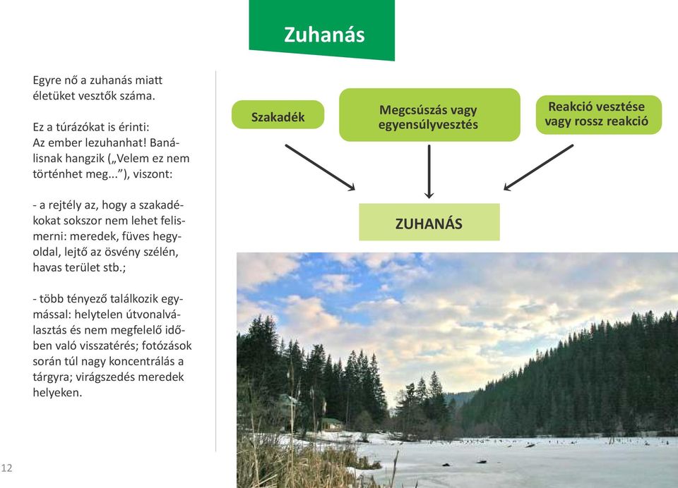 .. ), viszont: Szakadék Megcsúszás vagy egyensúlyvesztés Reakció vesztése vagy rossz reakció - a rejtély az, hogy a szakadékokat sokszor nem