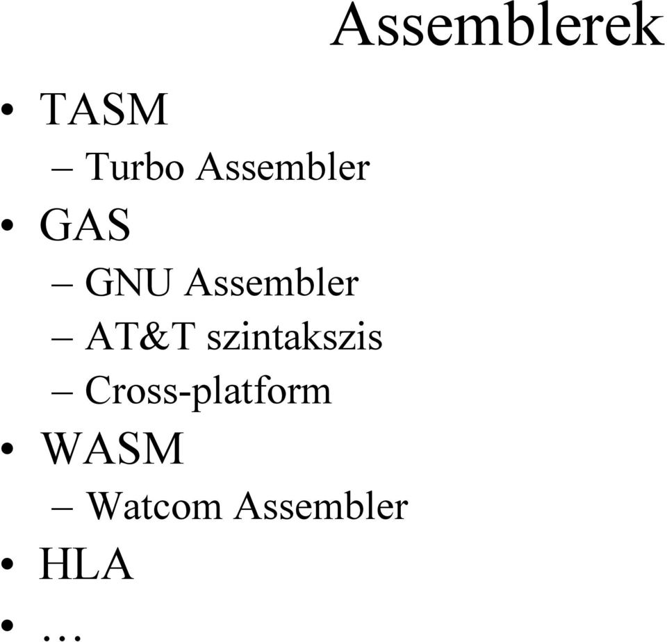 szintakszis Cross-platform