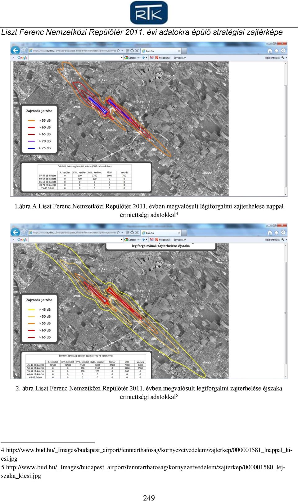 évben megvalósult légiforgalmi zajterhelése éjszaka érintettségi adatokkal 5 4 http://www.bud.