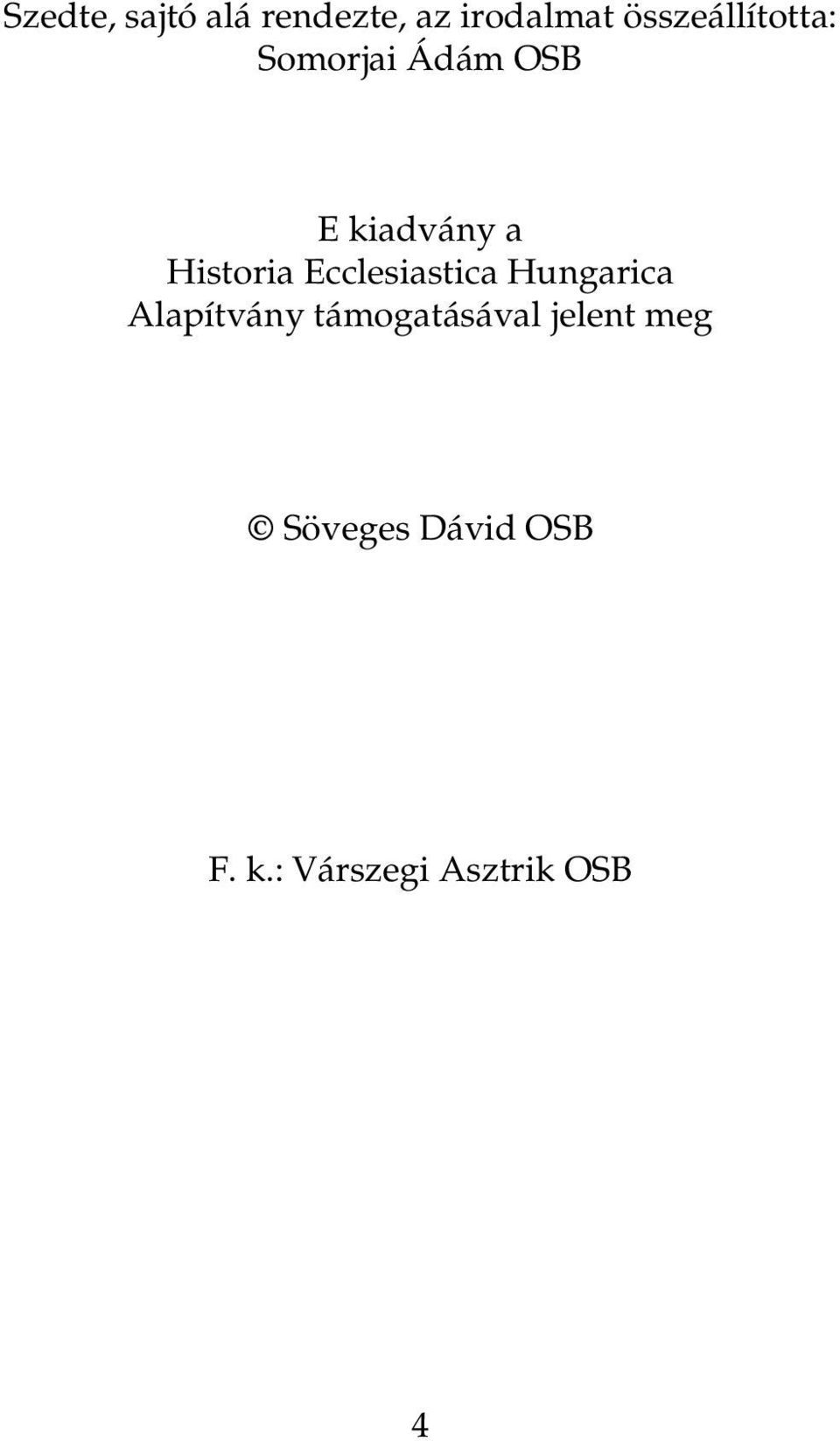 Historia Ecclesiastica Hungarica Alapítvány