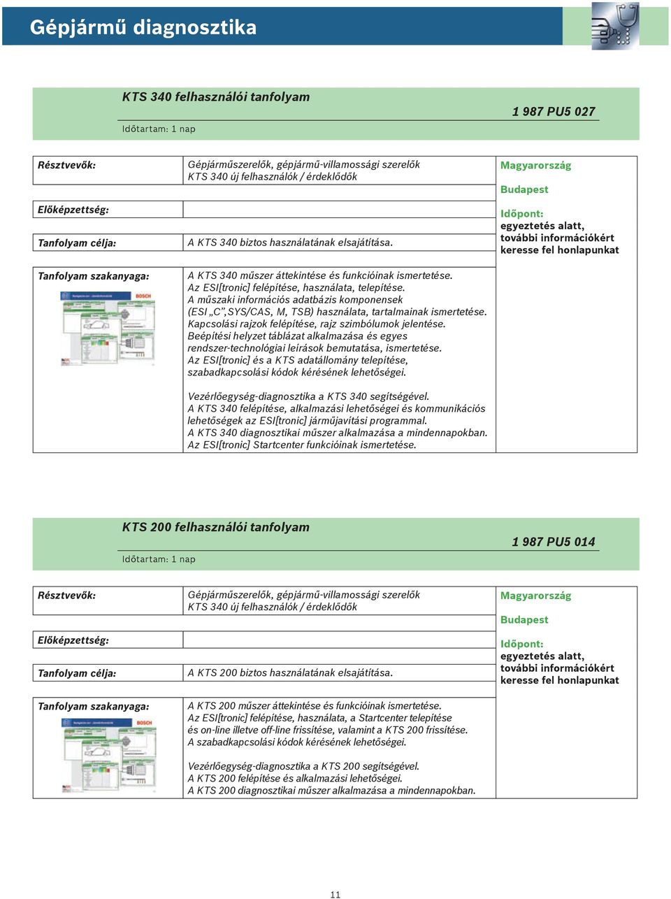 Az ESI[tronic] felépítése, használata, telepítése. A műszaki információs adatbázis komponensek (ESI C,SYS/CAS, M, TSB) használata, tartalmainak ismertetése.