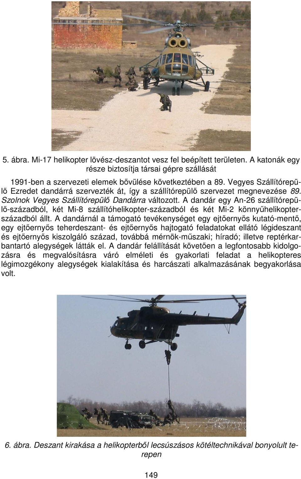 A dandár egy An-26 szállítórepülő-századból, két Mi-8 szállítóhelikopter-századból és két Mi-2 könnyűhelikopterszázadból állt.