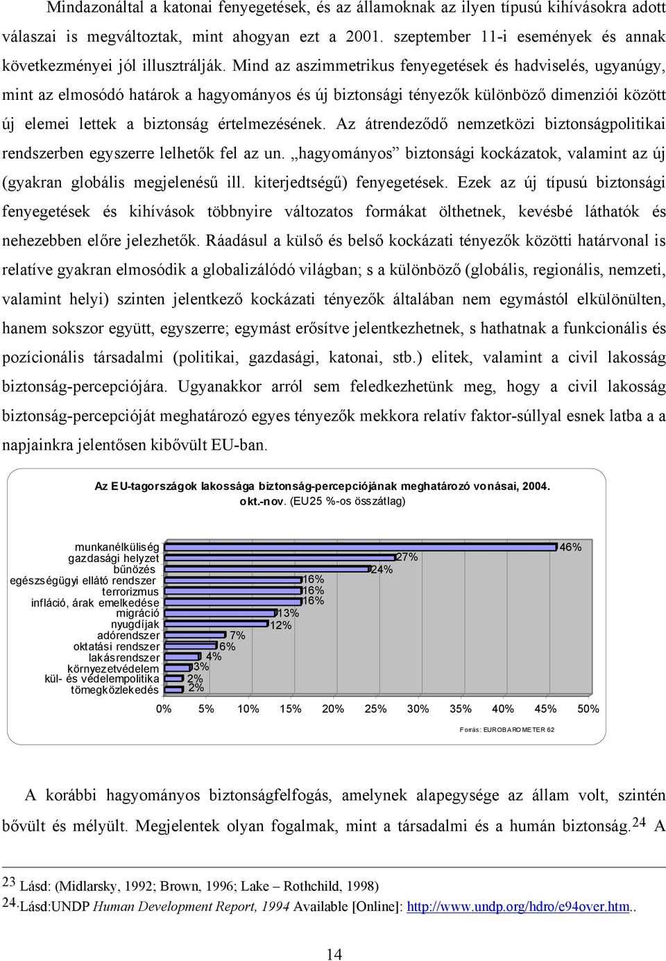 Mind az aszimmetrikus fenyegetések és hadviselés, ugyanúgy, mint az elmosódó határok a hagyományos és új biztonsági tényezők különböző dimenziói között új elemei lettek a biztonság értelmezésének.