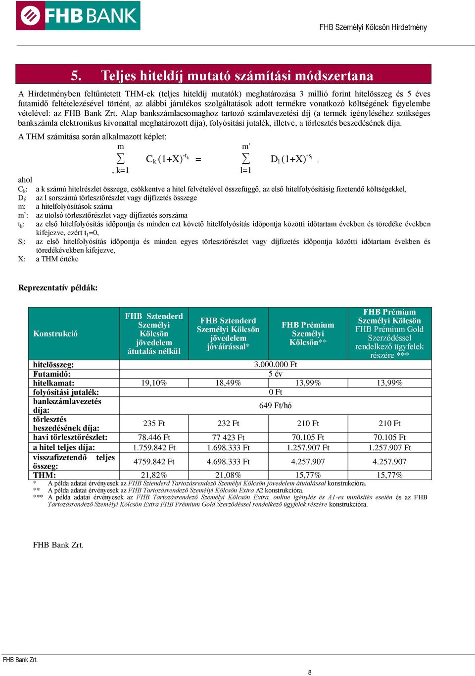 elektronikus kivonattal meghatározott díja), folyósítási jutalék, illetve, a törlesztés beszedésének díja.