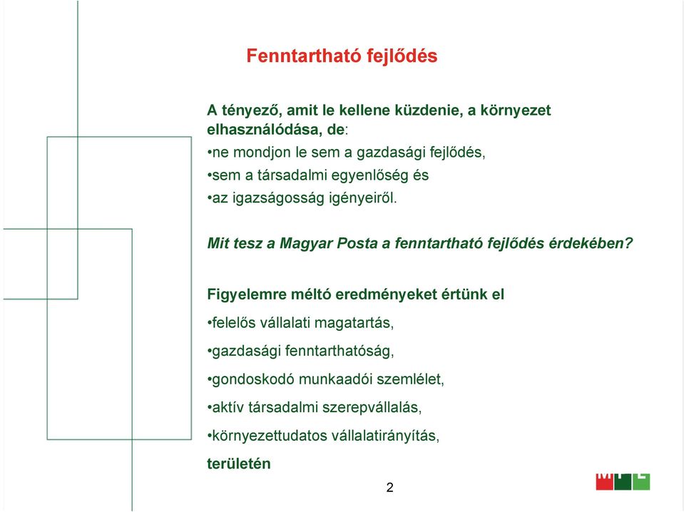 Mit tesz a Magyar Posta a fenntartható fejlődés érdekében?