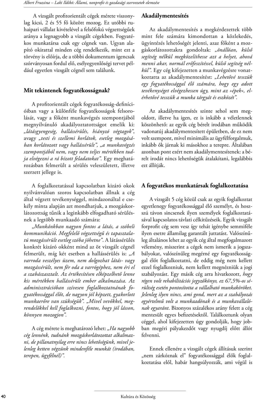 Ugyan alapító okirattal minden cég rendelkezik, mint ezt a törvény is előírja, de a többi dokumentum igencsak szórványosan fordul elő, esélyegyenlőségi tervet például egyetlen vizsgált cégnél sem