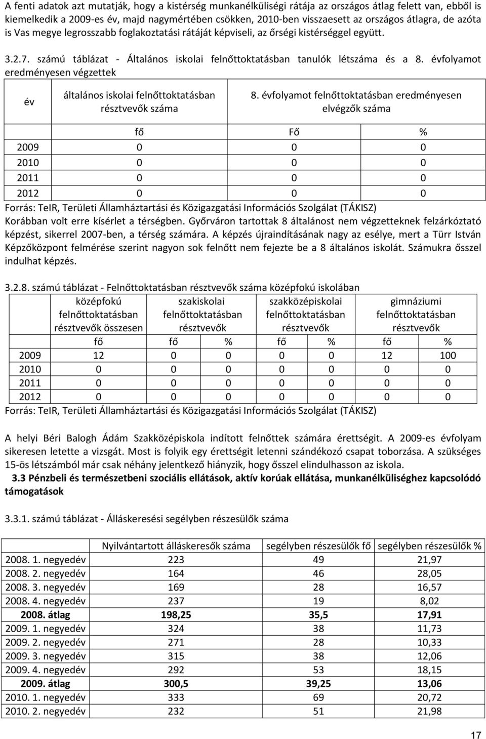 évfolyamot eredményesen végzettek év általános iskolai felnőttoktatásban résztvevők száma 8.