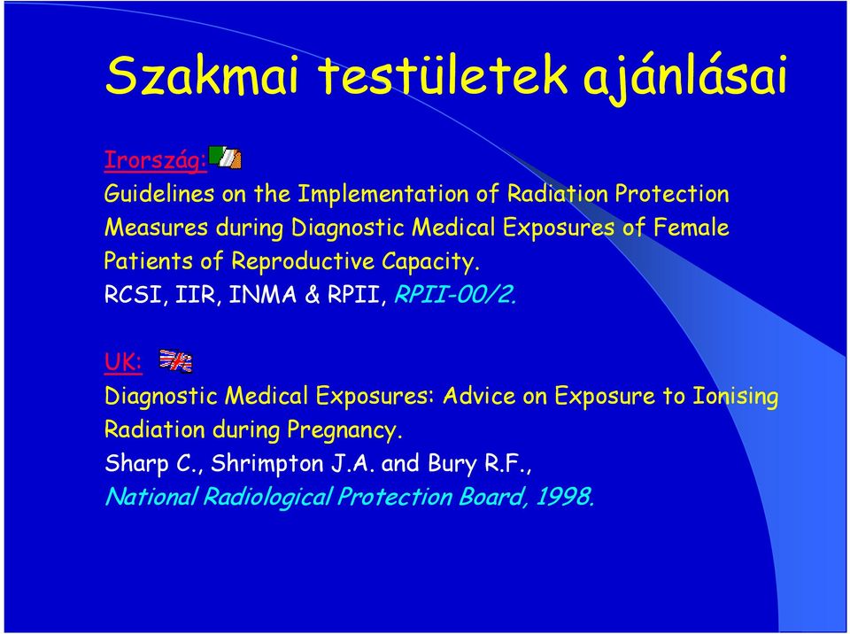 RCSI, IIR, INMA & RPII, RPII-00/2.