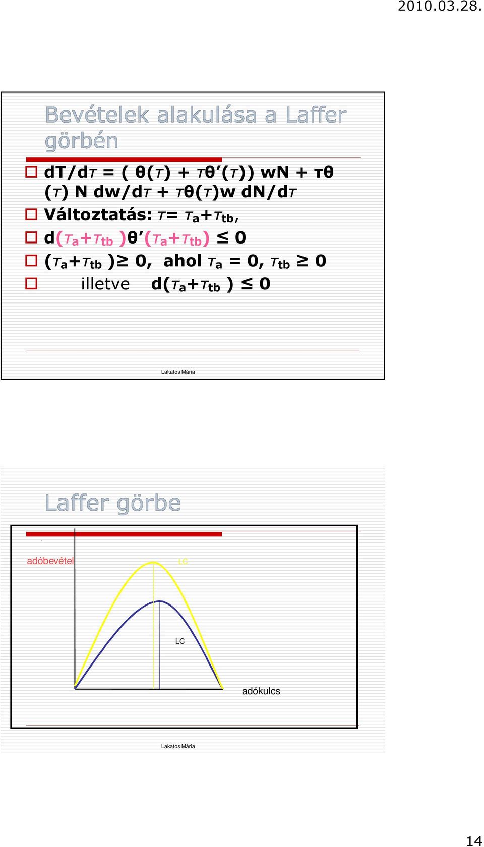 tb ) 0 (τ a +τ tb ) 0, ahol τ a = 0, τ tb 0 illetve d(τ