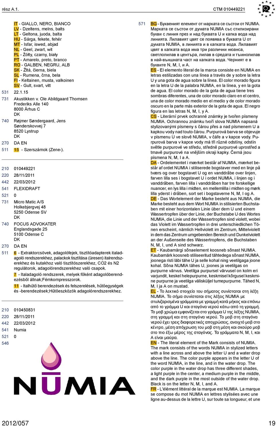 PT - Amarelo, preto, branco RO - GALBEN, NEGRU, ALB SK - Žltá, čierna, biela SL - Rumena, črna, bela FI - Keltainen, musta, valkoinen SV - Gult, svart, vitt 22.1.15 Akustikken v.