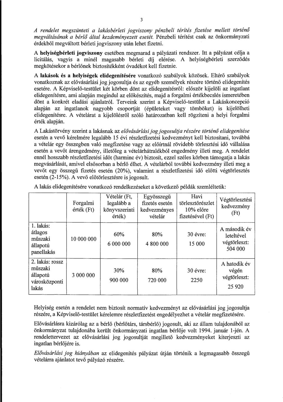 Itt a pályázat célja a licitálás, vagyis a minél magasabb bérleti díj elérése. A helyiségbérleti szerződés megkötésekor a bérlőnek biztosítékként óvadékot kell fizetnie.