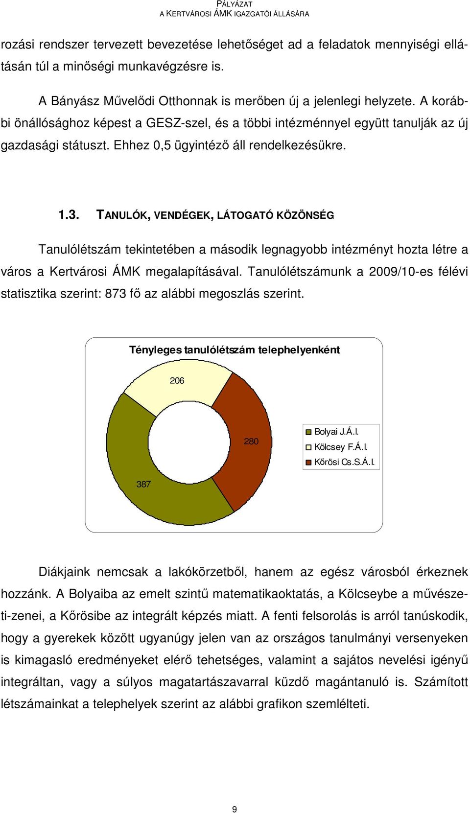 TANULÓK, VENDÉGEK, LÁTOGATÓ KÖZÖNSÉG Tanulólétszám tekintetében a második legnagyobb intézményt hozta létre a város a Kertvárosi ÁMK megalapításával.