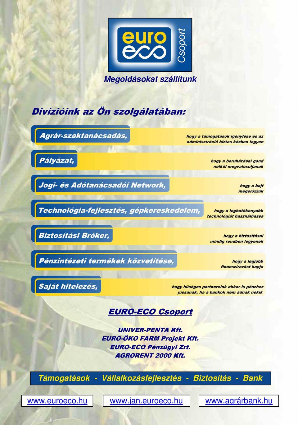 EURO-ECO Pénzügyi Zrt. AGRORENT 2000 Kft.