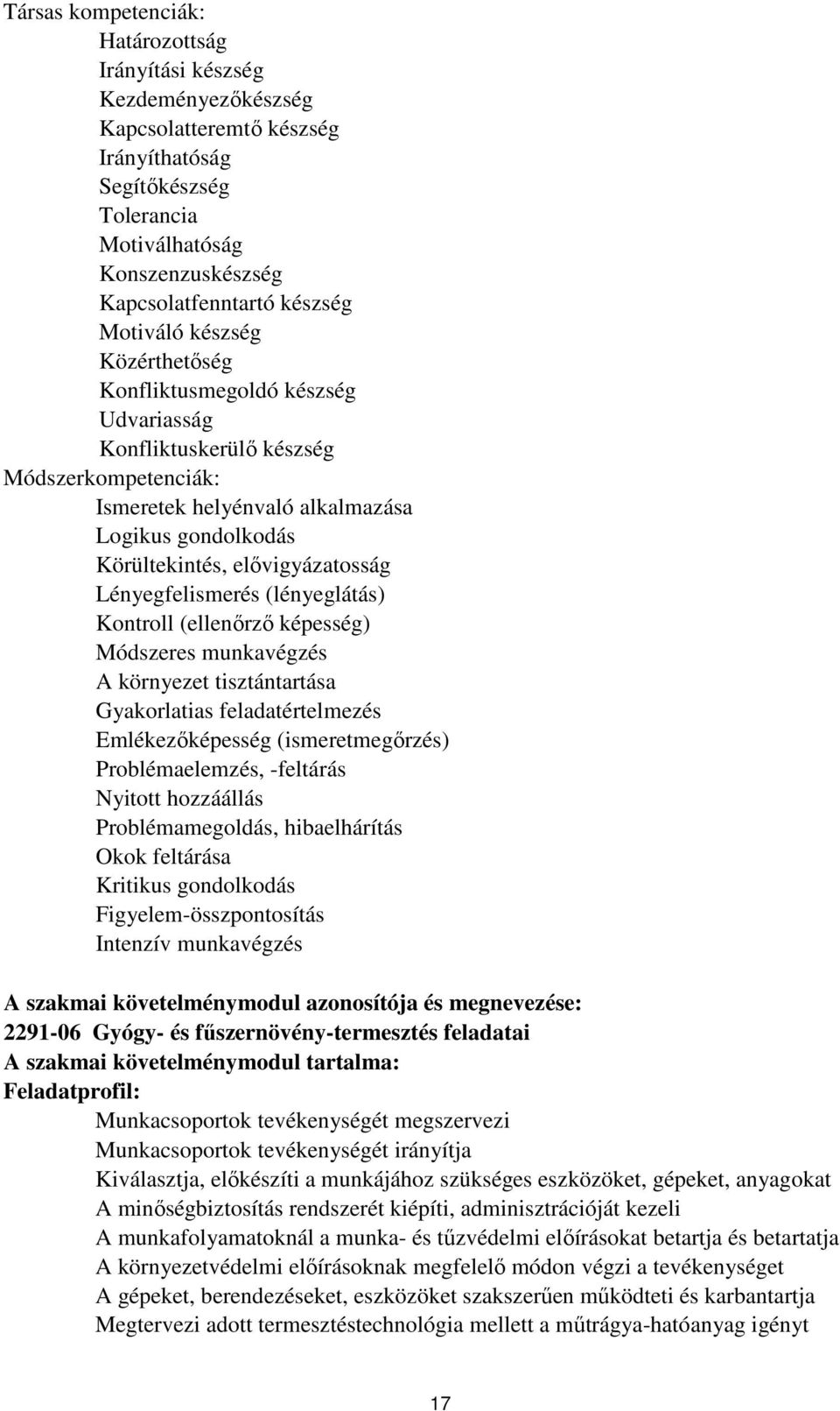 Lényegfelismerés (lényeglátás) Kontroll (ellenőrző képesség) Módszeres munkavégzés A környezet tisztántartása Gyakorlatias feladatértelmezés Emlékezőképesség (ismeretmegőrzés) Problémaelemzés,