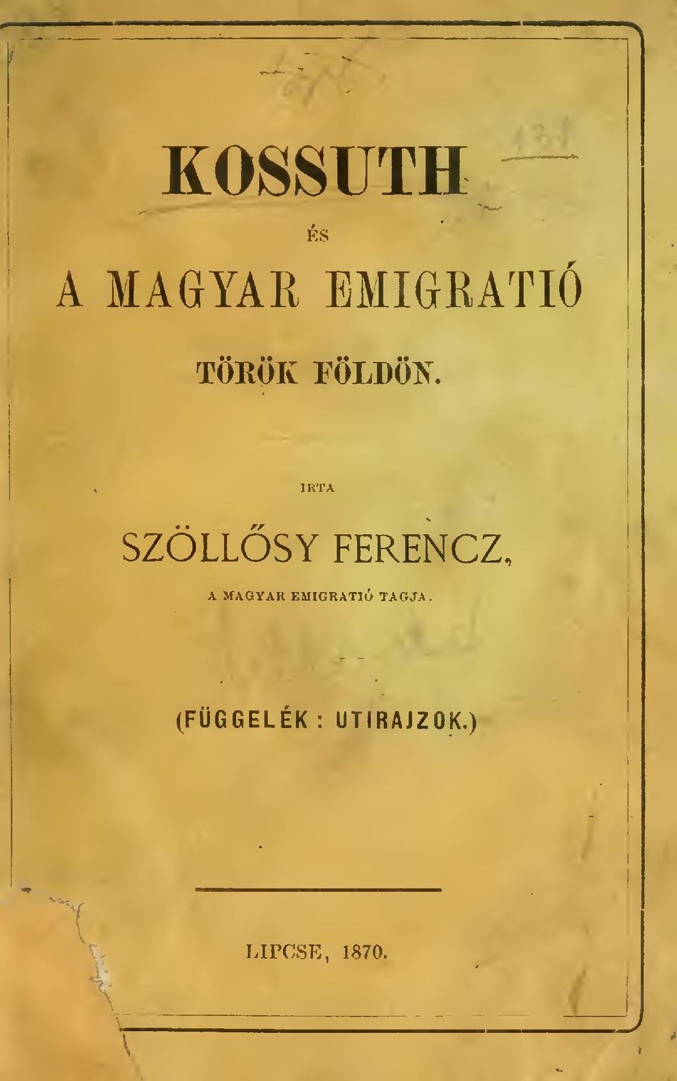 SZOLLOSY FERENCZ, A MAGYAR