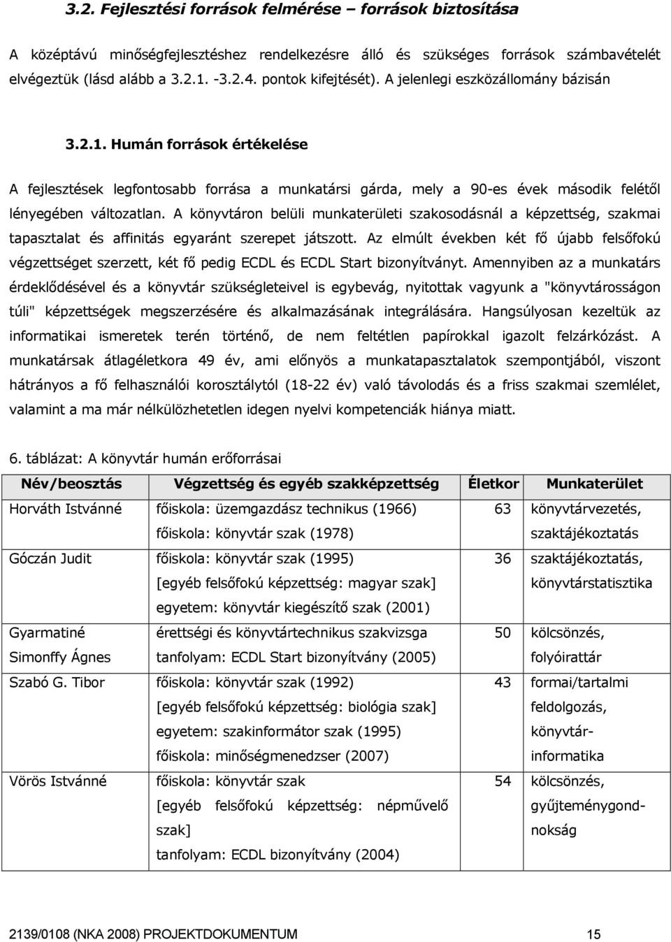 Humán források értékelése A fejlesztések legfontosabb forrása a munkatársi gárda, mely a 90-es évek második felétől lényegében változatlan.