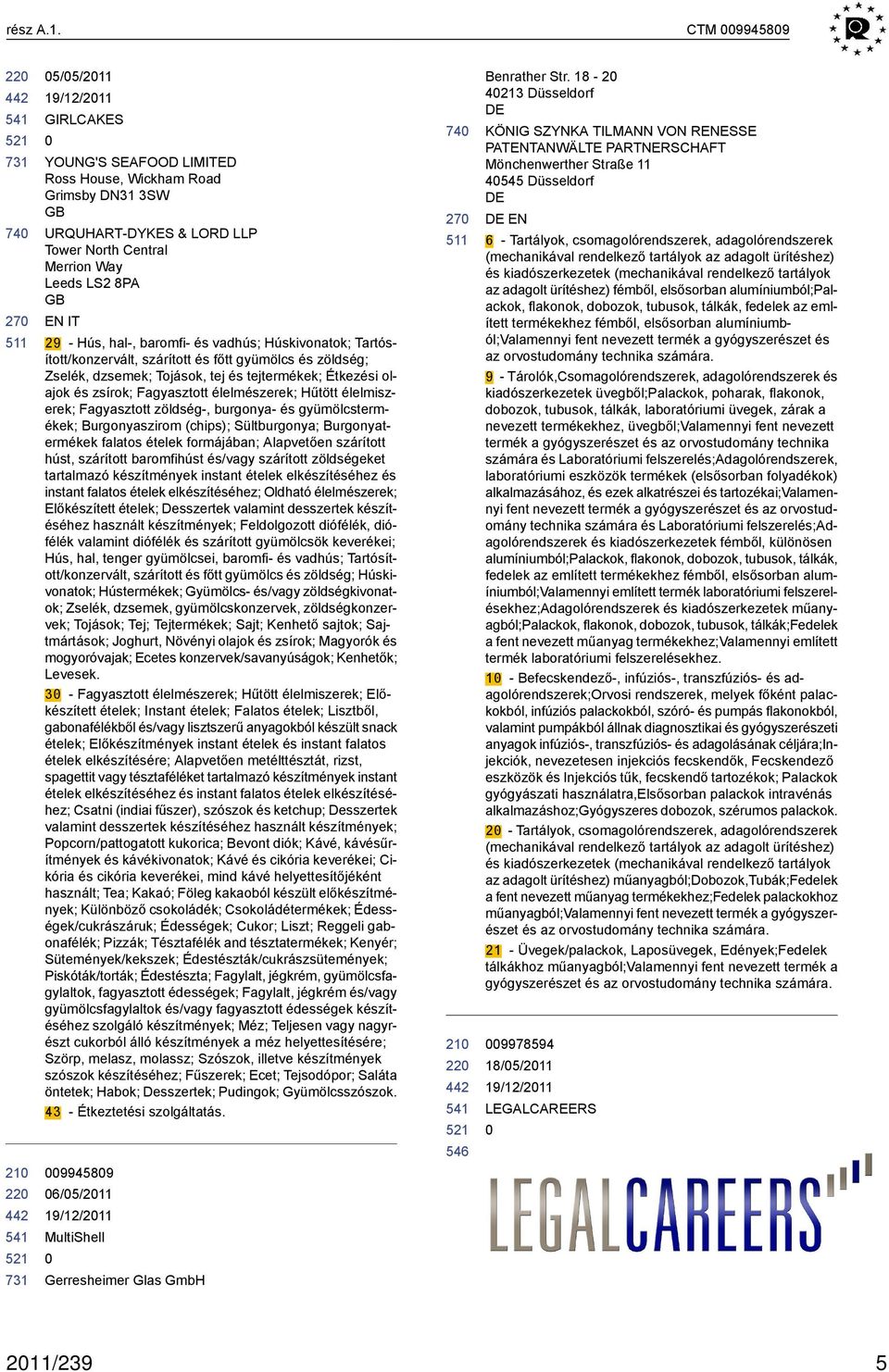 baromfi- és vadhús; Húskivonatok; Tartósított/konzervált, szárított és főtt gyümölcs és zöldség; Zselék, dzsemek; Tojások, tej és tejtermékek; Étkezési olajok és zsírok; Fagyasztott élelmészerek;