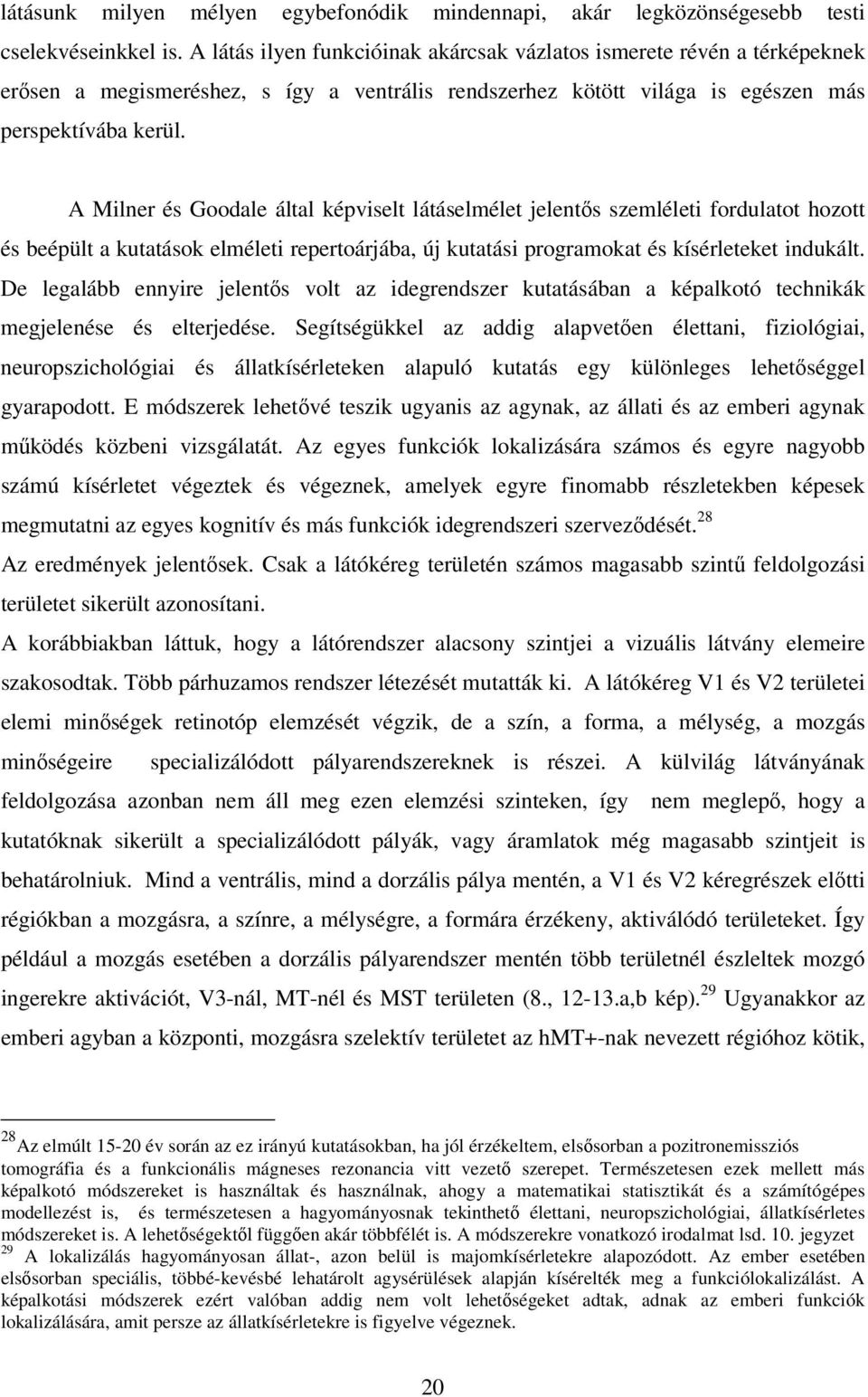 A Milner és Goodale által képviselt látáselmélet jelentős szemléleti fordulatot hozott és beépült a kutatások elméleti repertoárjába, új kutatási programokat és kísérleteket indukált.