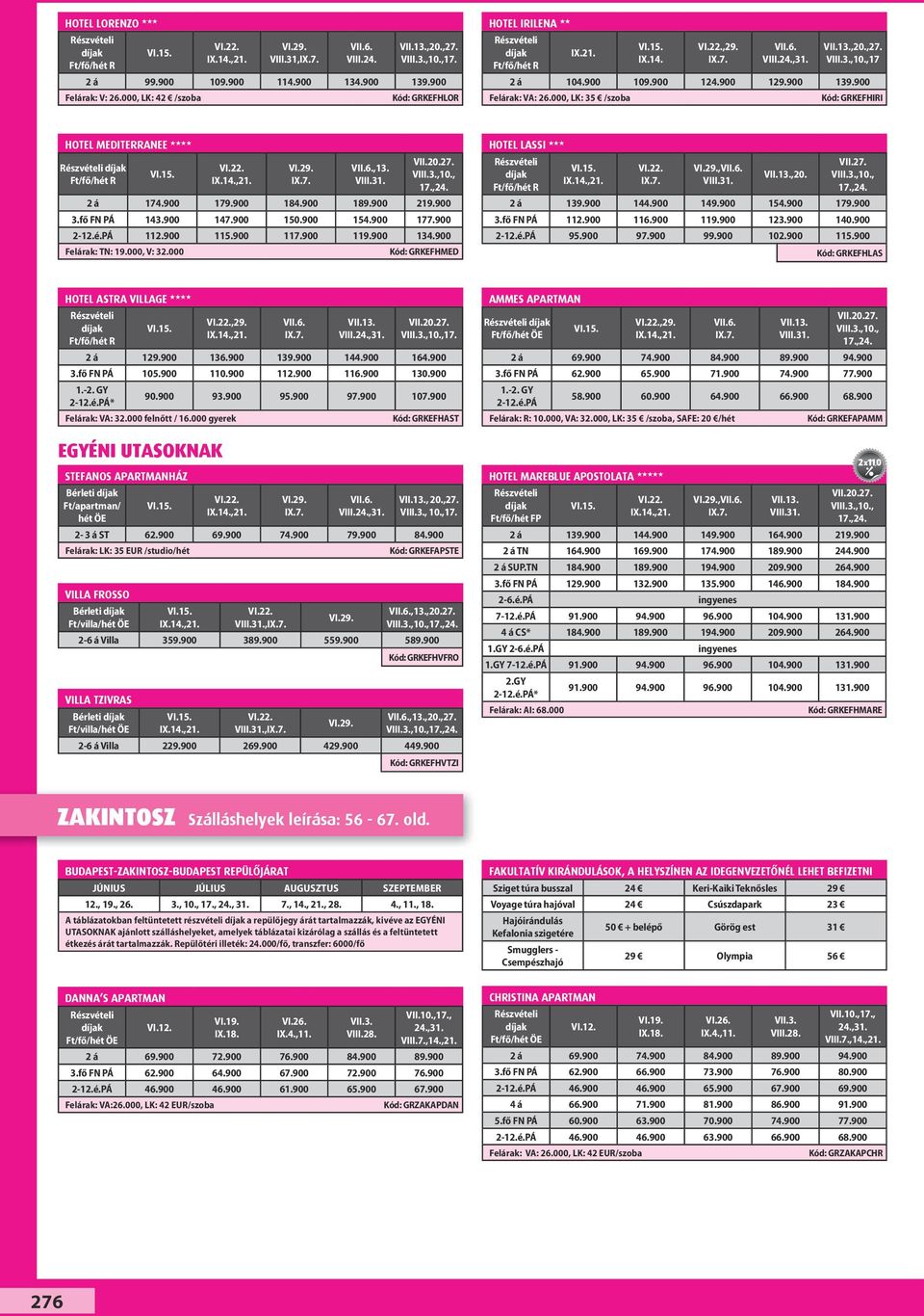 000, LK: 35 /szoba GRKEFHIRI HOTEL MEDITERRANEE ak VI.15. VI.22. IX.14.,21. VI.29. IX.7. VII.6.,13. VIII.31. VII.20.27. VIII.3.,10., 17.,24. 2 á 174.900 179.900 184.900 189.900 219.900 3.fő FN PÁ 143.