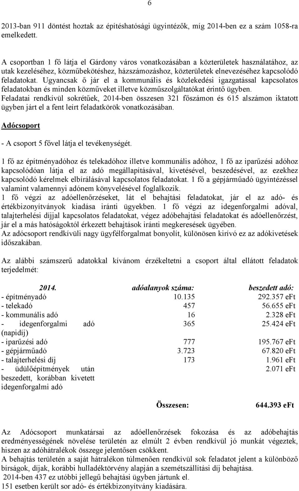 Ugyancsak ı jár el a kommunális és közlekedési igazgatással kapcsolatos feladatokban és minden közmőveket illetve közmőszolgáltatókat érintı ügyben.